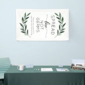 Spread Love Not Germs Waterverf Greenery Banner (Beurs)