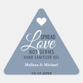Spread Love Not Germs Wedding Favor Dusty Blue Sticker