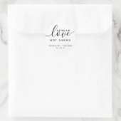 Spread Love Not Germs Wedding Hand Sanitizer Ronde Sticker (Tas)