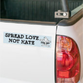 Spread Love Not Hate Hugs, Alien Bumpersticker (Op Truck)
