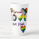 Spread Love Not Hate Latte Mok (Voorkant)