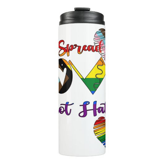 Spread Love Not Hate Thermosbeker (Voorkant)