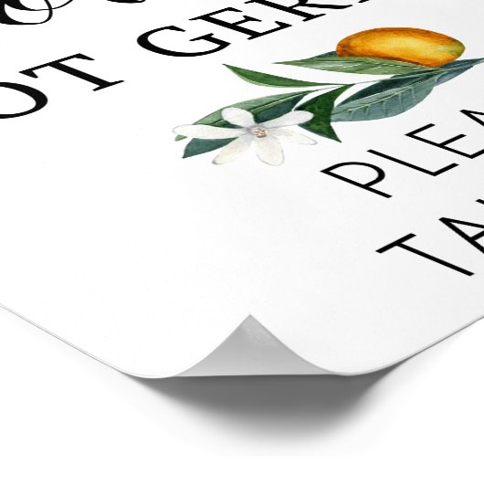 Spread Love not kims sign with oranje Poster (Hoek)