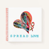 Spread Love Original ART sketchbook Notitieboek (Voorkant)