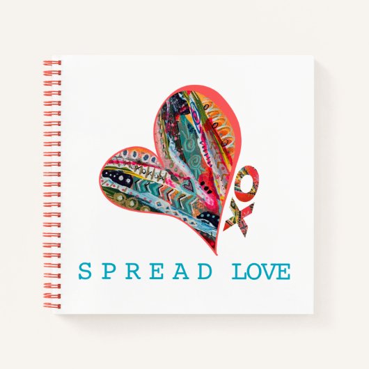 Spread Love Original ART sketchbook Notitieboek (Voorkant)