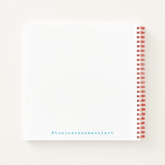 Spread Love Original ART sketchbook Notitieboek (Achterkant)