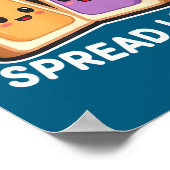 Spread Love Peanut Butter And Jelly Valentine Desi Poster (Hoek)