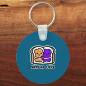 Spread Love Peanut Butter And Jelly Valentine Desi Sleutelhanger (Voorkant)