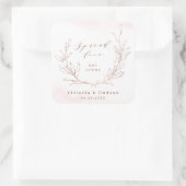 Spread Love Roos Gold simpel botanisch leed Vierkante Sticker (Tas)