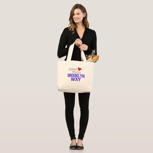 Spread Love the Brooklyn Way Grote Tote Bag (Voorkant (model))