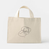 spread LOVE - Vette wolken Mini Tote Bag (Achterkant)
