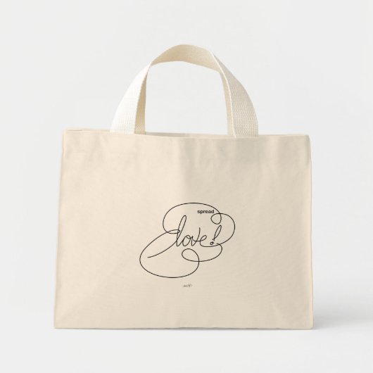 spread LOVE - Vette wolken Mini Tote Bag (Voorkant)