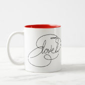 spread LOVE - Vette wolken Tweekleurige Koffiemok (Links)