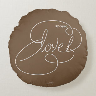 spread LOVE - Vette wolken - W Rond Kussen