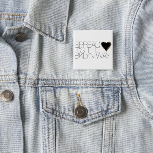 Spread Love Vierkante Button 5,1 Cm (In situ)