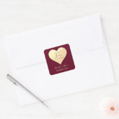 Spread Love Wedding Favor Vierkante Sticker (Envelop)