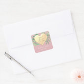 Spread Love Wedding Favor Vierkante Sticker (Envelop)