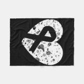 Spread Love With Graphic Heart And Ribbon Cancer  Fleece Deken (Voorkant (Horizontaal))