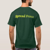 Spread Peace Green T-Shirt door kunstenaar Diamant (Achterkant)
