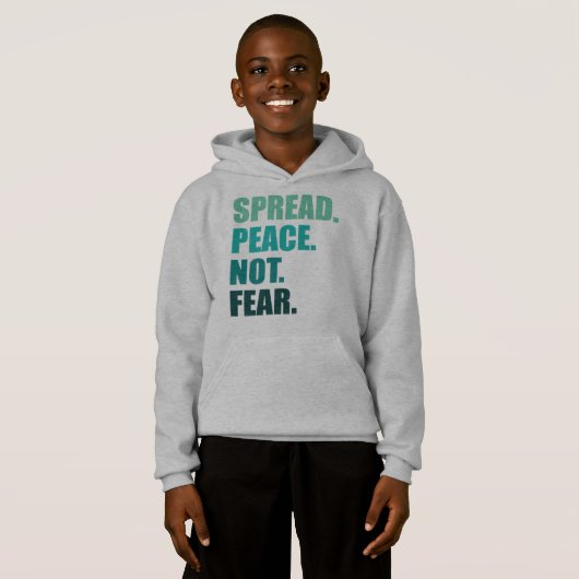 Spread Peace not Angst Green Text (Voorkant volledig)