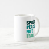 Spread Peace not Angst Green Text Koffiemok (Voorkant rechts)