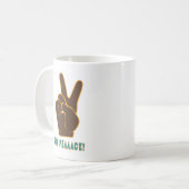 Spread Peace not Angst Hand Sign Koffiemok (Voorkant links)