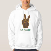 Spread Peace not Angst Hand Sign Mannen Hoodies (Voorkant)