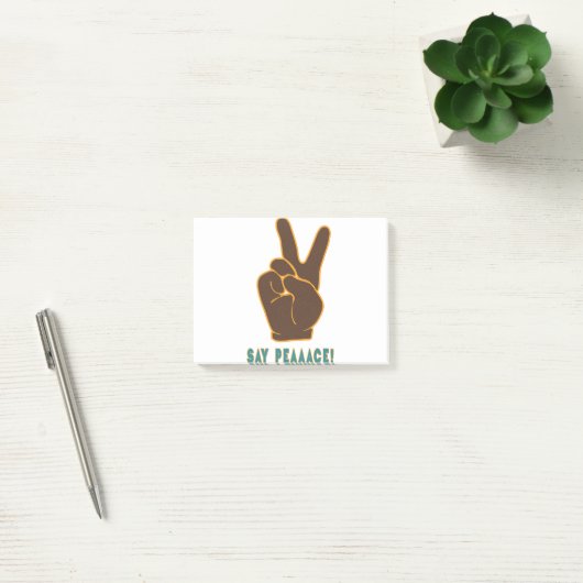 Spread Peace not Angst Hand Sign Post-it® Notes (Kantoor)