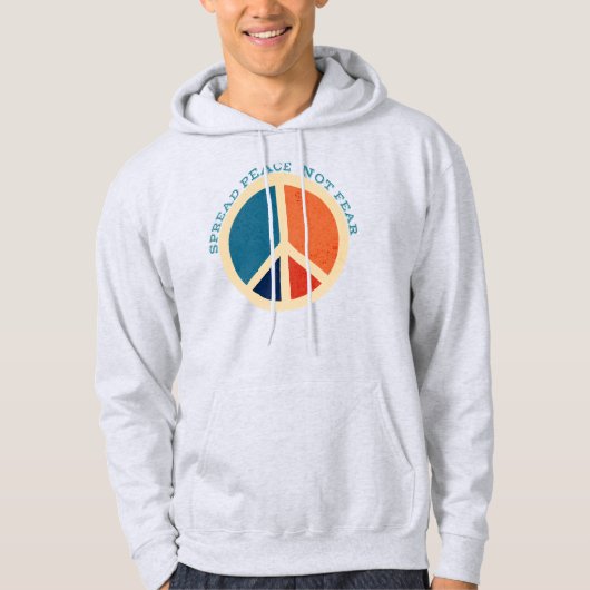 Spread Peace not Angst  Vredessymbool Hoodie (Voorkant)