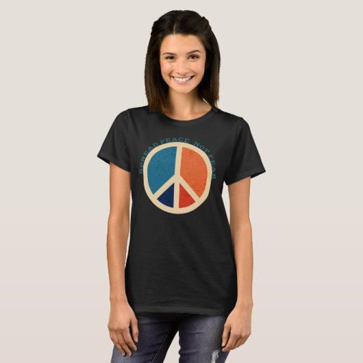 Spread Peace not Angst  Vredessymbool T-shirt (Voorkant volledig)