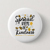 Spread rays van vriendelijkheid liefde ronde button 5,7 cm (Voorkant)