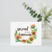 Spread Seeds of Happiness Briefkaart (Staand voorkant)