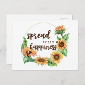 Spread Seeds of Happiness Briefkaart (Voorkant / Achterkant)