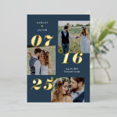 Spread sluit me aan bij de ECHTE FOLIE sparen de K Uitnodiging (Staand Voorkant)