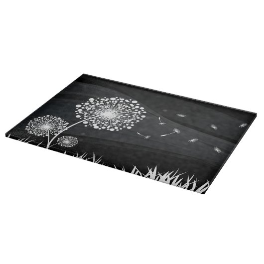 Spread-spread Pissenlit zwart-wit Snijplank (Hoek)