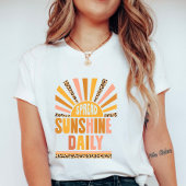 Spread Sunshine Daily Sunburst, Retro Summer T-shirt