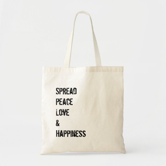 Spread Tas voor vrede, liefde en geluk (Voorkant)