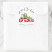 Spread The Love Aardbeienjam Huwelijksgunst Ronde Sticker (Tas)