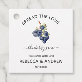Spread the Love blueberry Jam Wedding Favor Labels