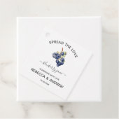 Spread the Love blueberry Jam Wedding Favor Labels (In situ)