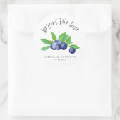 Spread the Love Blueberry Jam Wedding Favor Ronde Sticker (Tas)