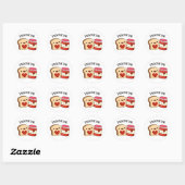 Spread the Love Funny Jam and Bread Pun Ronde Sticker (Vel)