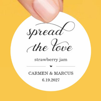 Spread the Love Jam / Honey Favor Label Sticker