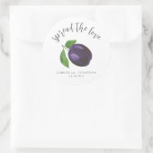 Spread the Love Plum Jam Wedding Favor Ronde Sticker (Tas)