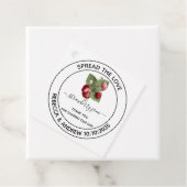 Spread the Love Strawberry Jam Wedding Favor Favo Bedankjes Labels (In situ)