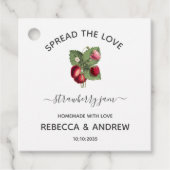 Spread the Love Strawberry Jam Wedding Favor Label (Voorkant)