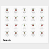Spread the Love Strawberry Jam Wedding Favor Ronde Sticker (Vel)