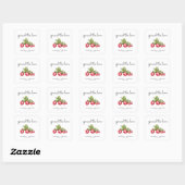 Spread The Love Strawberry Jam Wedding Favor Vierkante Sticker (Vel)