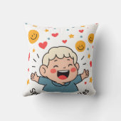 Spread the Smiles – Schattigee en vrolijke Doodle  Kussen (Achterkant)