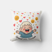 Spread the Smiles – Schattigee en vrolijke Doodle  Kussen (Voorkant)